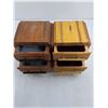 Image 2 : (2) Wooden 2-Drawer Jewelry Boxes - 7" x 7" x 7.5"