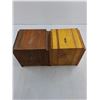 Image 3 : (2) Wooden 2-Drawer Jewelry Boxes - 7" x 7" x 7.5"