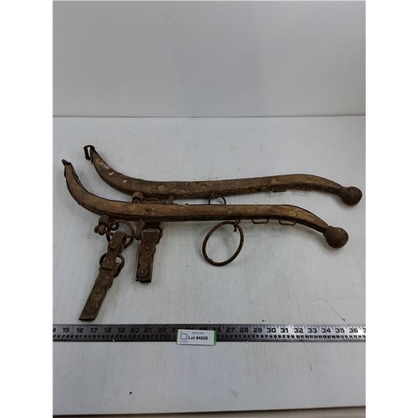 (2) Antique Horse Hames