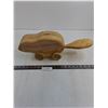 Image 1 : Wooden Beaver Coin Bank 19" x 5" x 7"