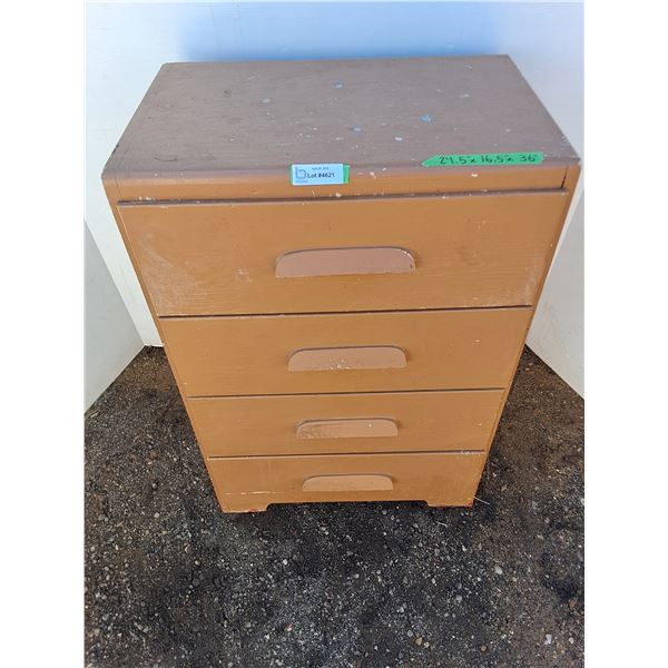 ** Vintage Wooden 4-Drawer Dresser - Cannot Ship!