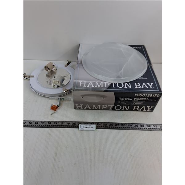 Hampton Bay 2-Light Flush Mount Fixture - Appears Unused