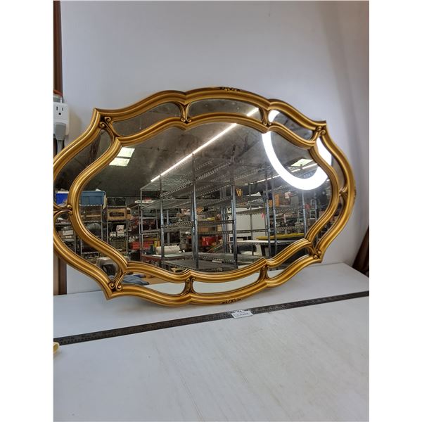 Vintage Plastic Frame Mirror - 43" x 27" - Cannot Ship!