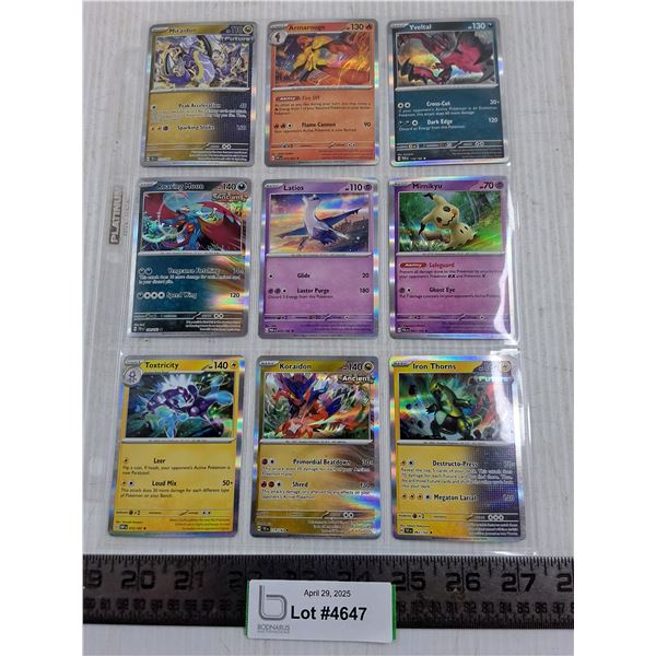 (9) Pokemon Cards in Sleeve - Cannot Guarantee Authenticity