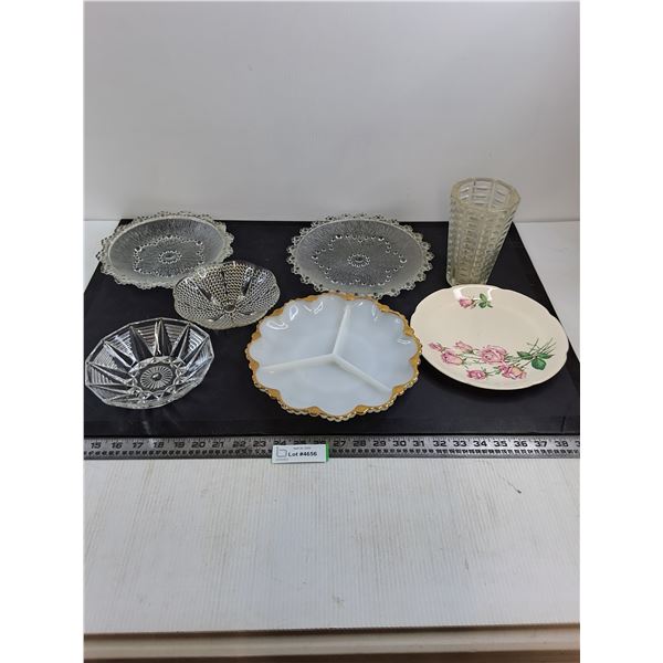 Vintage Glass/Crystal Dishes Lot