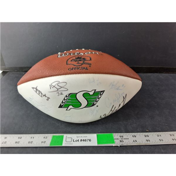 Saskatchewan Roughriders Grey Cup Autographed (30  Signatures) Football
