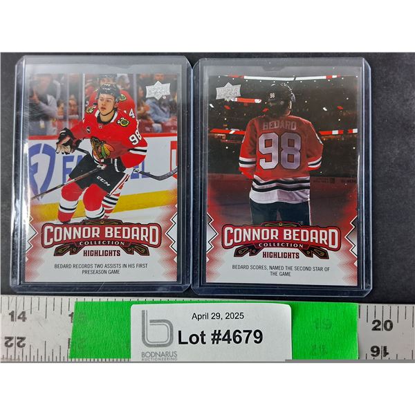 (2) Connor Bedard Blackhawks Rookie Cards