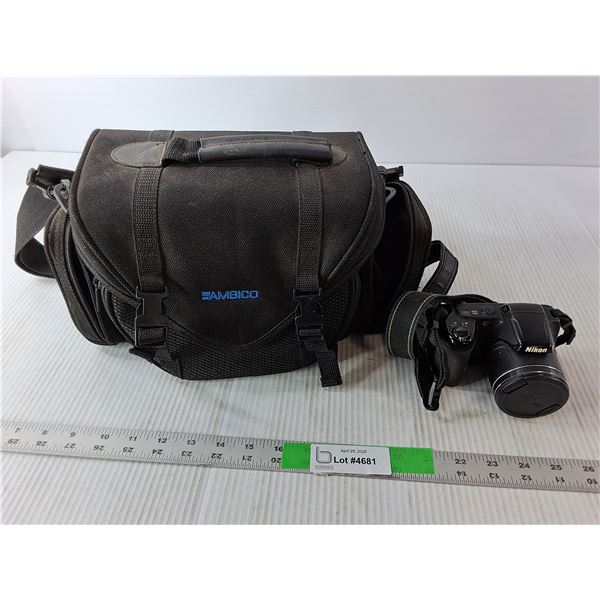 Nikon Coolpix L340 Camera, Powers On & Ambico Case
