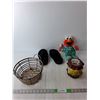 Image 1 : Elmo Stuffie, Indigenous Drum, Woven Basket, Slippers-39/40
