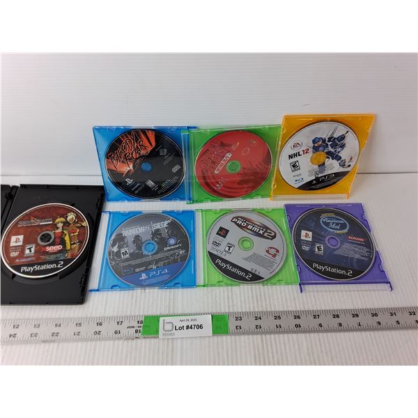 (7) Playstation/ Wii Games- NHL12, American Idol, Metal Slug, Misc.