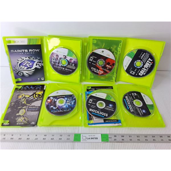 (5) Xbox 360 Games- Call of Duty, Gear of War, Halo 3 ,Misc.