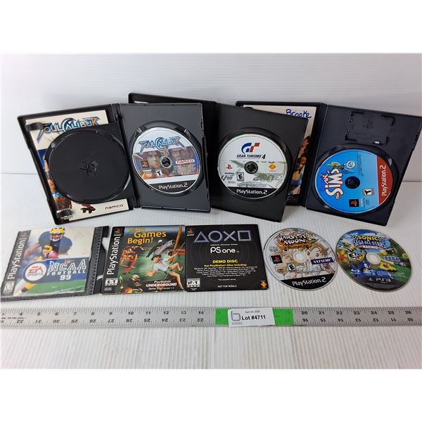 (7) Playstation Games- The Sims, Sonic Racing, Gran Turismo 4, Misc.