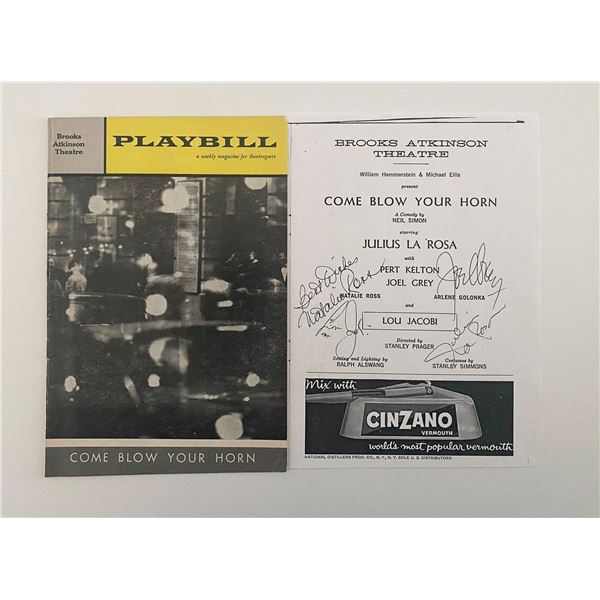 Come Blow Your Horn Cast Signed Playbill