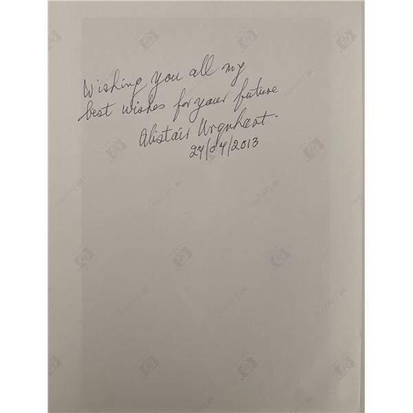 Alistair Urquhart signed photo