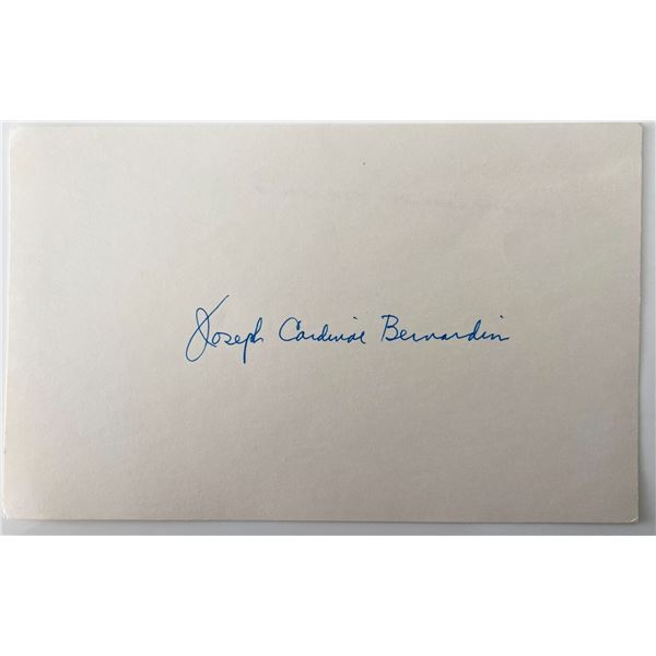 Cardinal Joseph Bernardin original signature