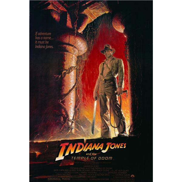 Indiana Jones and the Temple of Doom 1984 original vintage one sheet movie poster