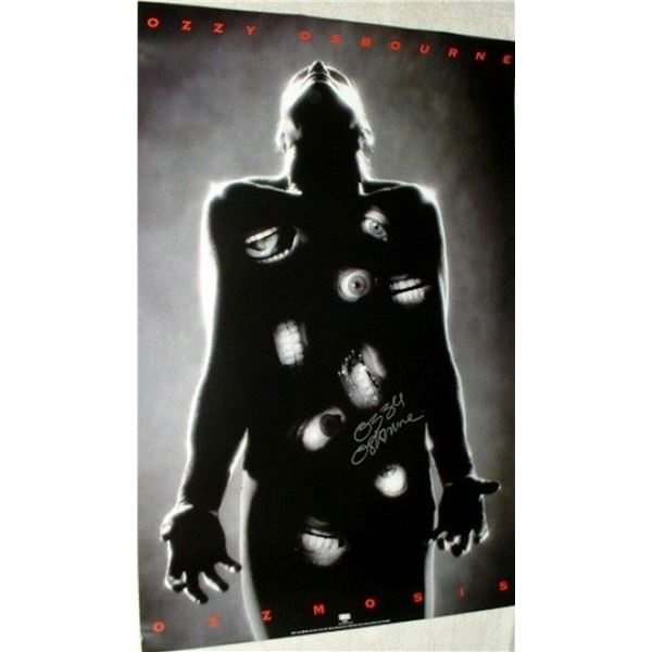 Ozzy Osbourne signed "Ozzmois" promo poster
