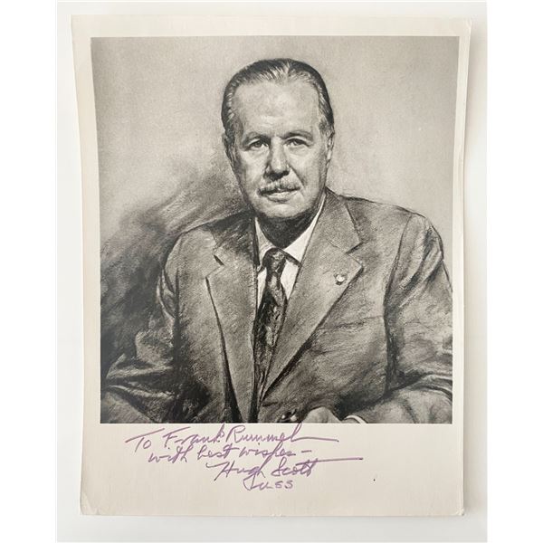 Hugh Scott signed photo