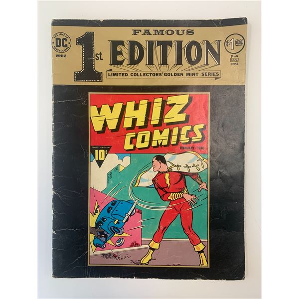 Famous 1st Edition Whiz Comics #1 Limited Collectors Golden Mint Series