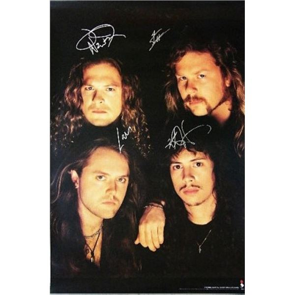 Metallica signed "Elektra Records " promo poster