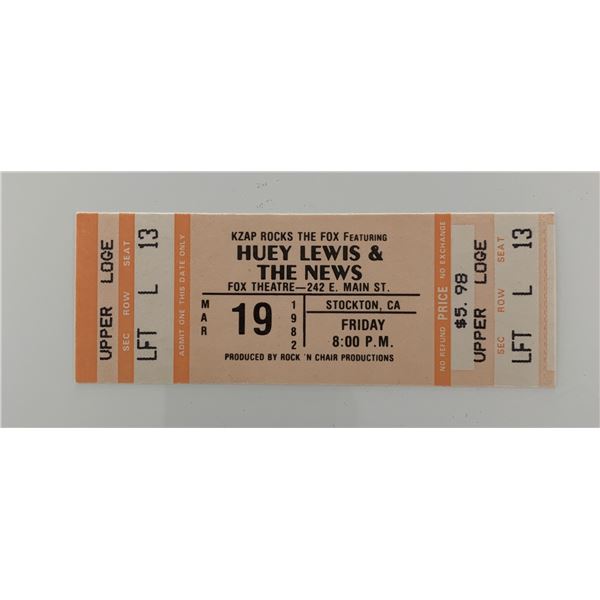 Huey Lewis ticket Fox Theatre
