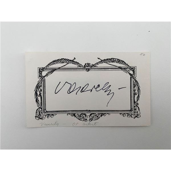 Victor Vasarely original signature