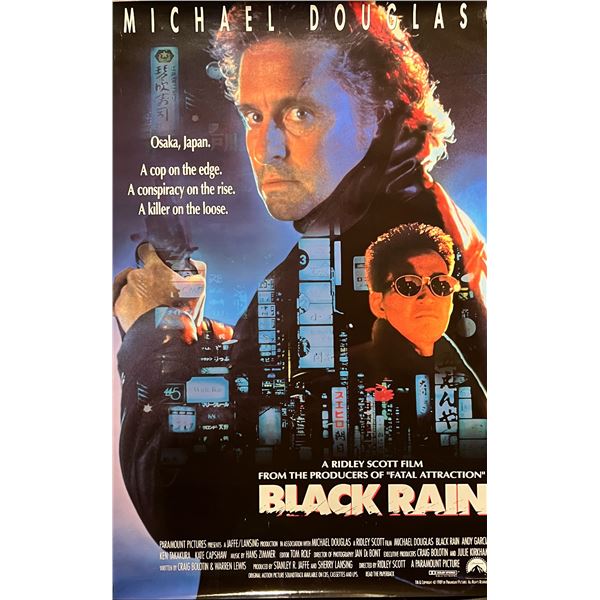 Black Rain 1989 original vintage one sheet poster. 27x41 inches
