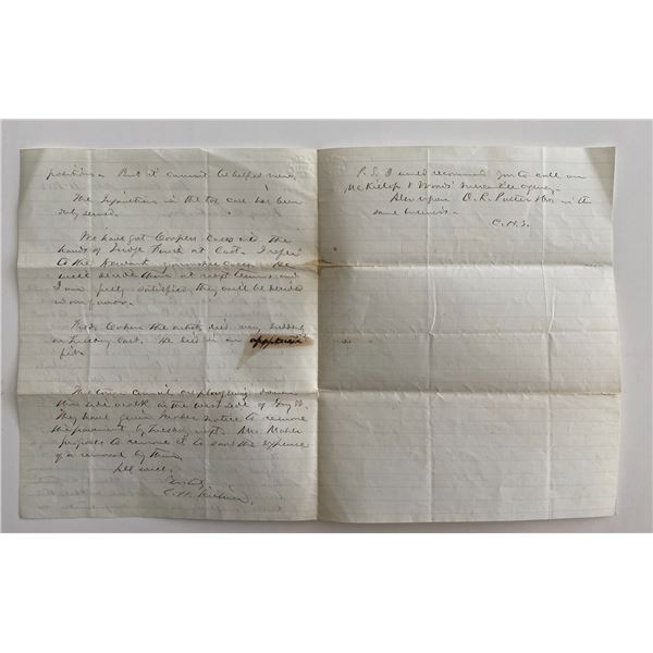 1858 signed letter