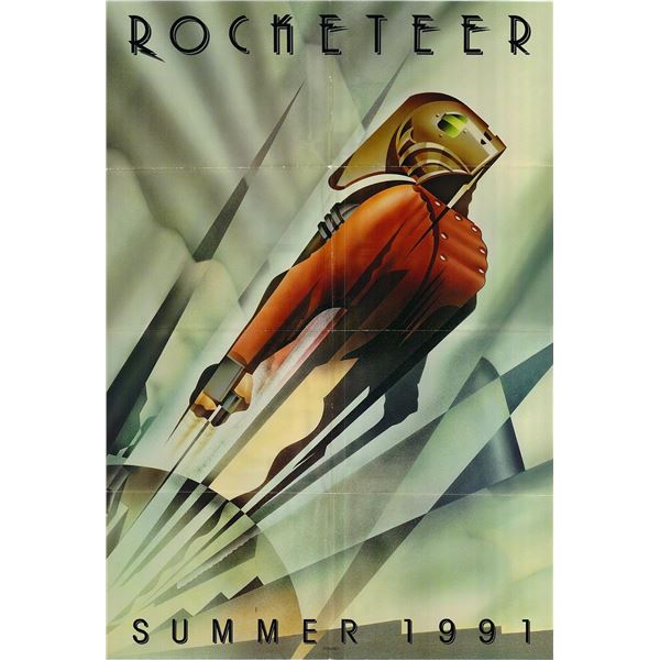 The Rocketeer original 1991 vintage glossy advance sheet poster