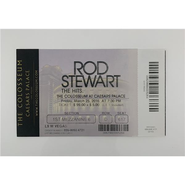 Rod Stewart ticket Caesars Palace 3/25/16
