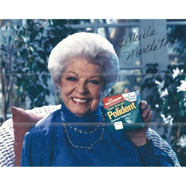 Comedienne Martha Raye signed photo