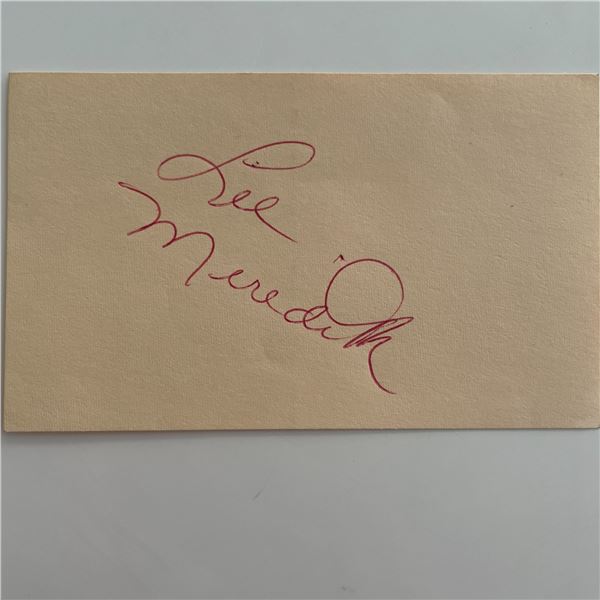 Lee Meredith signature cut