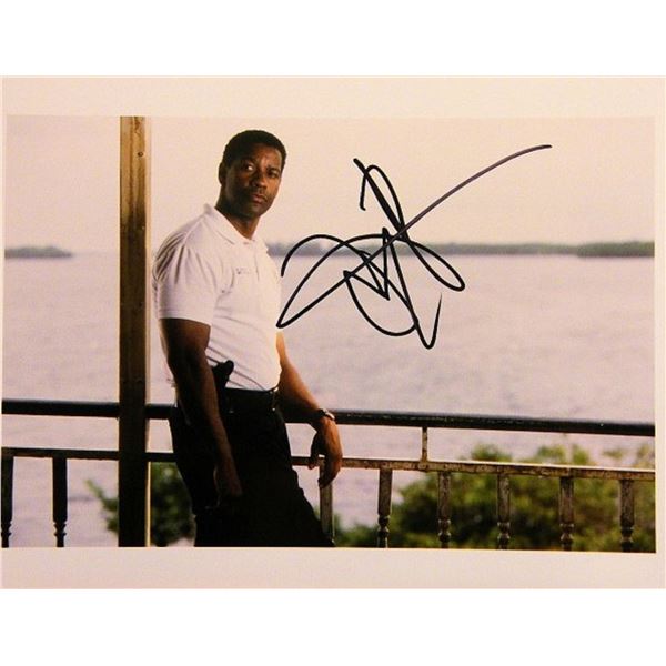 Denzel Washington signed movie still photo