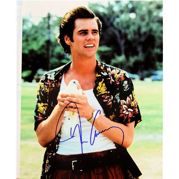 Jim Carrey signed Ace Ventura promo photo