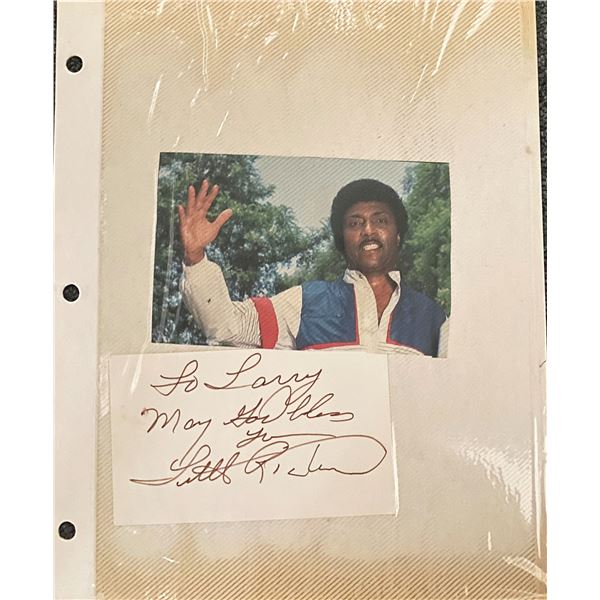 Little Richard photo album page with original signature