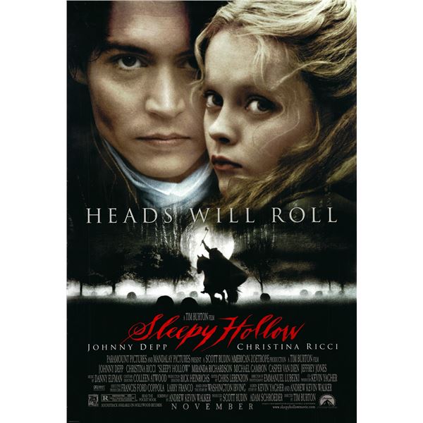 Sleepy Hollow 1999 original double-sided bus shelter movie poster