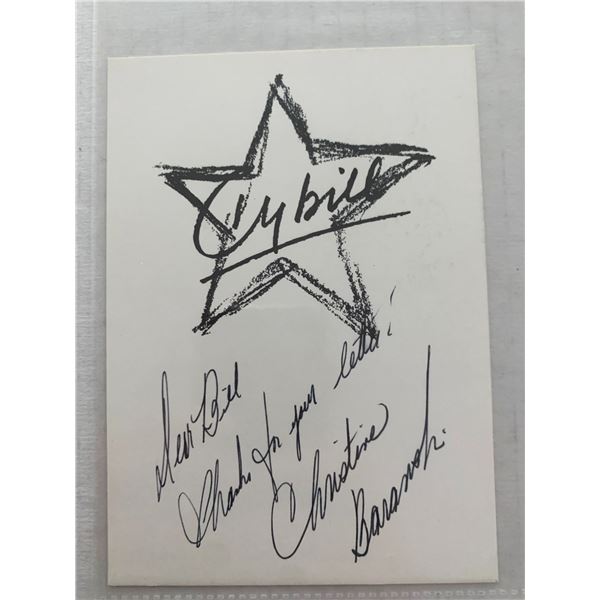 Big Bang Theory Christine Baranski signed sheet