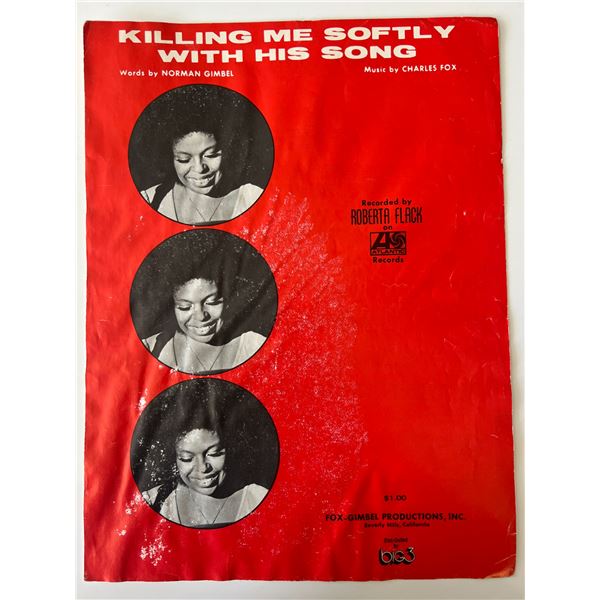 Roberta Flack Killing Me Softly with His Song music book