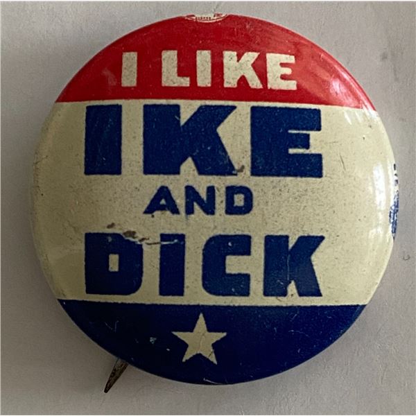 I Like Ike and Dick campaign pin