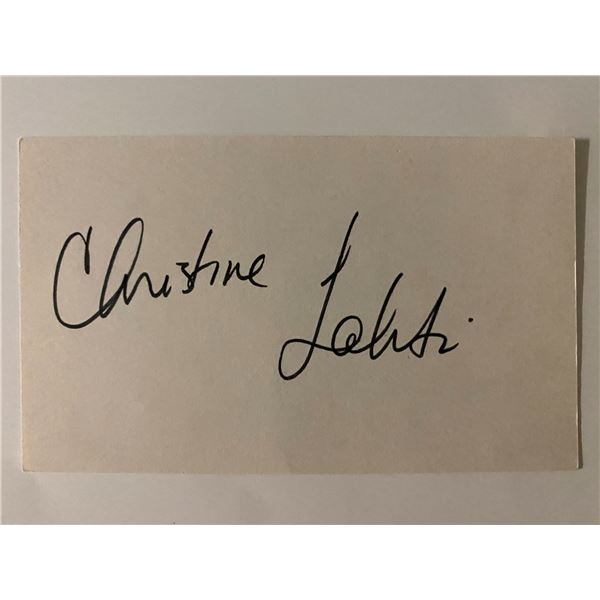 Christine Lahti signature cut