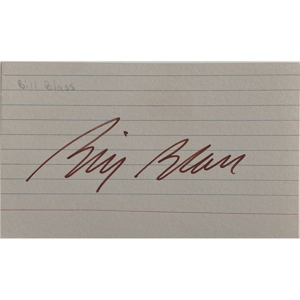 Fashion designer Bill Blass original signature