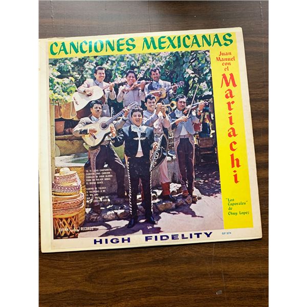 Juan Manuel Y Sus Mariachis ‎– Canciones Mexicanas Album