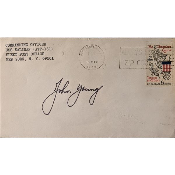 John Young Signed Apollo 10 Recovery Cover