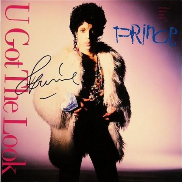 Prince signed 12 inch single "U Got The Look" album