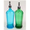 Image 2 : Light Cobalt and Green Seltzer Bottle Pair [195118]