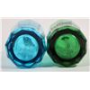 Image 3 : Light Cobalt and Green Seltzer Bottle Pair [195118]
