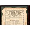 Image 2 : Russell & Hall's U.S. Restaurant, San Francisco, Bill of Fare [195328]