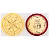 Image 1 : Scrimshawed Ivory Poker Chips (2) [196451]
