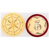 Image 2 : Scrimshawed Ivory Poker Chips (2) [196451]