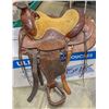 Image 1 : Western Tooled Saddle Adorned with Sterling Silver [124493]